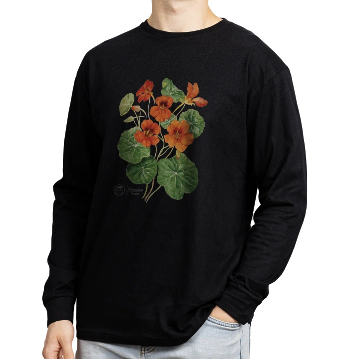 Garden nasturtiums — long sleeve t-shirt