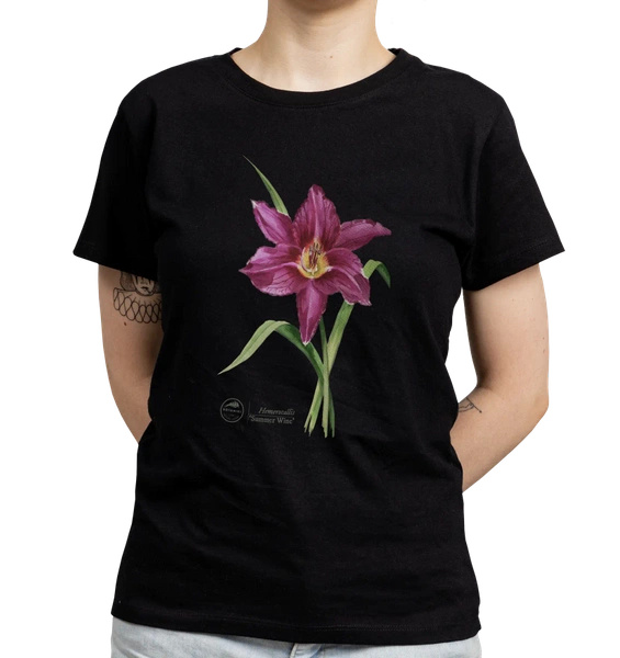 Summer Wine lily — women's daylily t-shirt