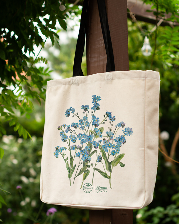 Forget-me-nots — premium cotton bag
