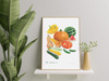 Cucurbit vegetables — plant motif poster