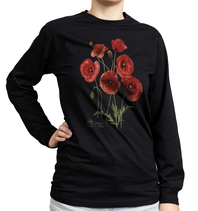 Common poppies — long sleeve t-shirt