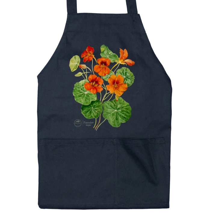 Garden nasturtiums — apron with pockets