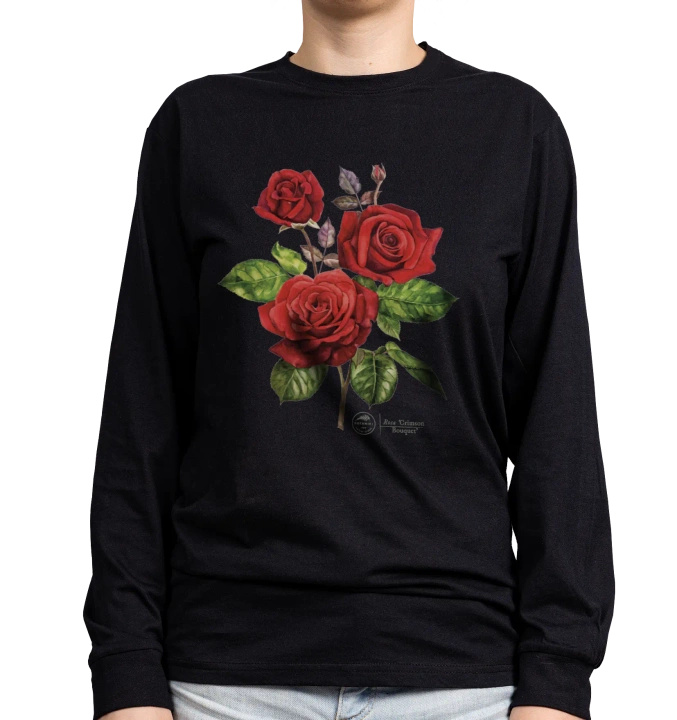 Rose 'Crimson Bouquet' — long sleeve t-shirt