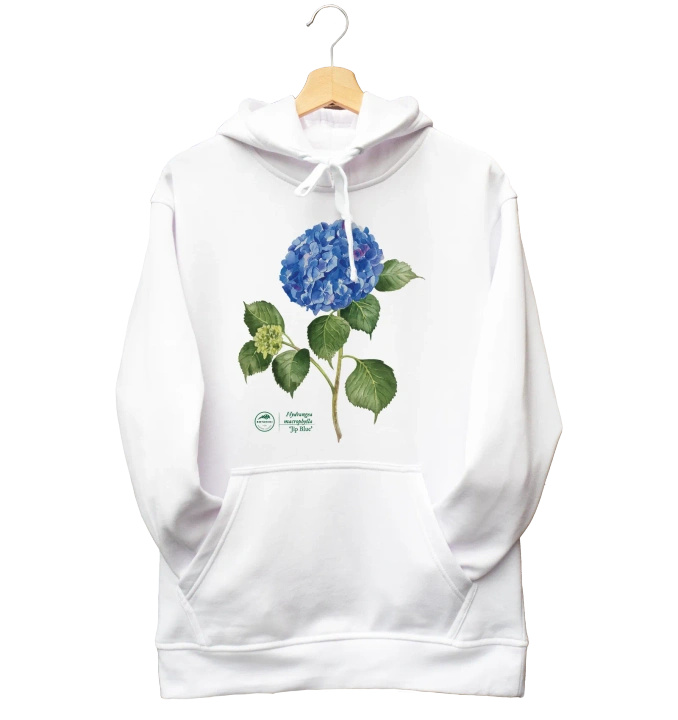 French hydrangea 'Jip Blue' — hoodie