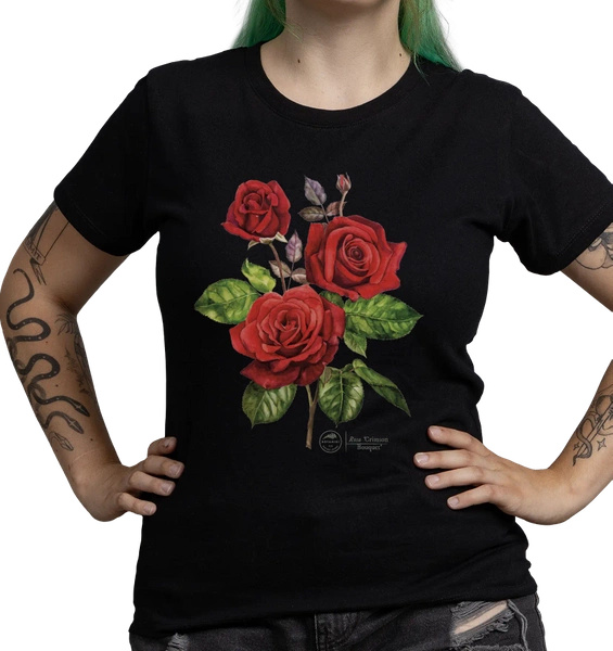 Rose 'Crimson Bouquet' — women's t-shirt