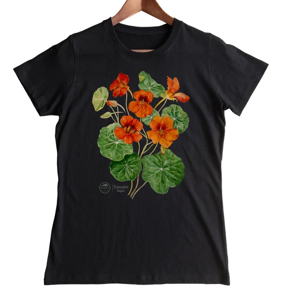 Garden nasturtiums — women's t-shirt