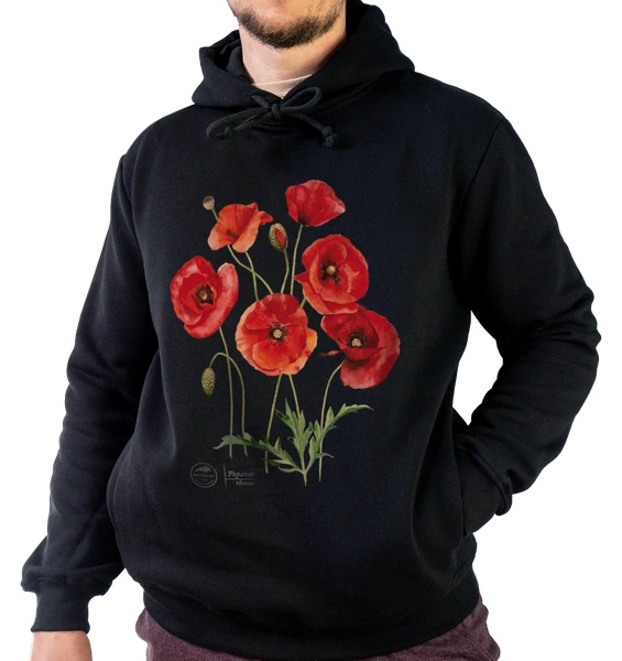 Common poppies — premium hoodie