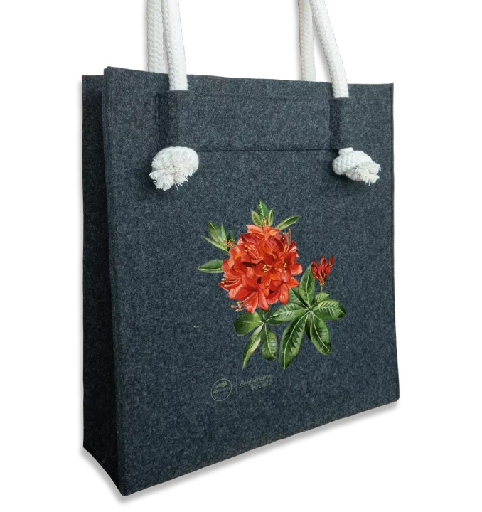 Rhododendron 'Fireball' — premium felt bag