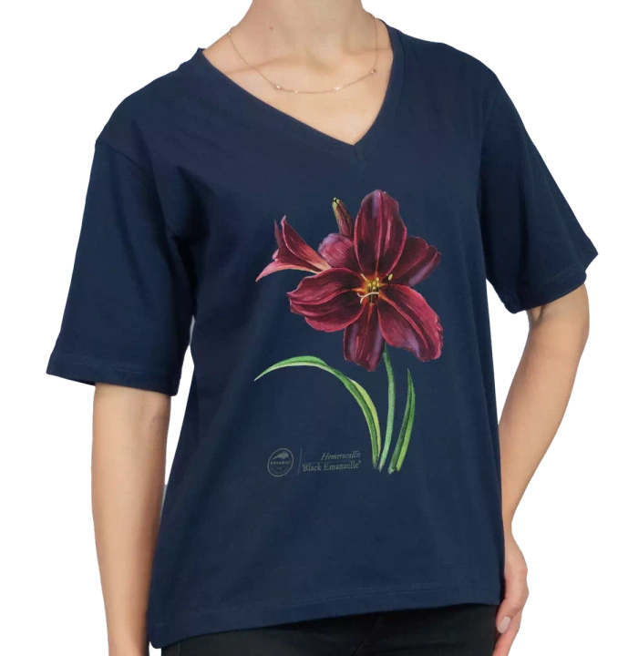 Black Emanuelle daylilies — premium t-shirt