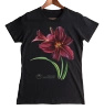 Black Emanuelle lily — women's daylily t-shirt