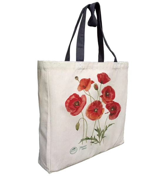 Common poppies — premium cotton bag