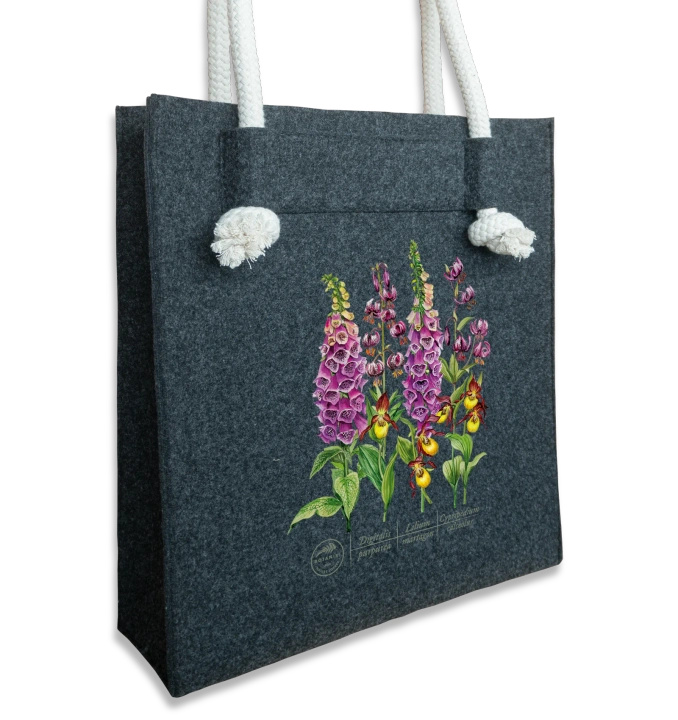 Forest flowers — premium felt bag