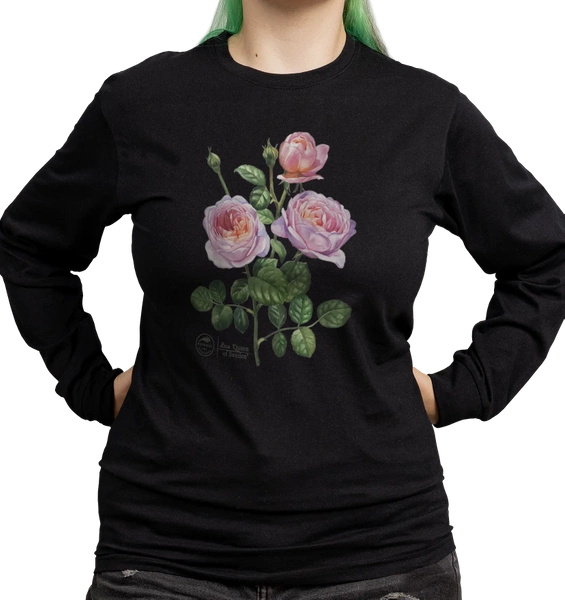 Rose 'Queen of Sweden' — long sleeve t-shirt unisex