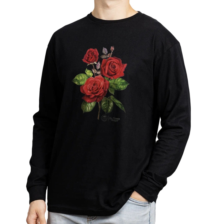 Rose 'Crimson Bouquet' — long sleeve t-shirt