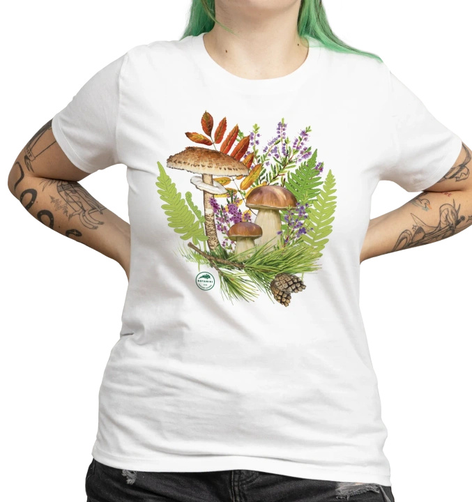 Autumn treasures of the woods — women's t-shirt