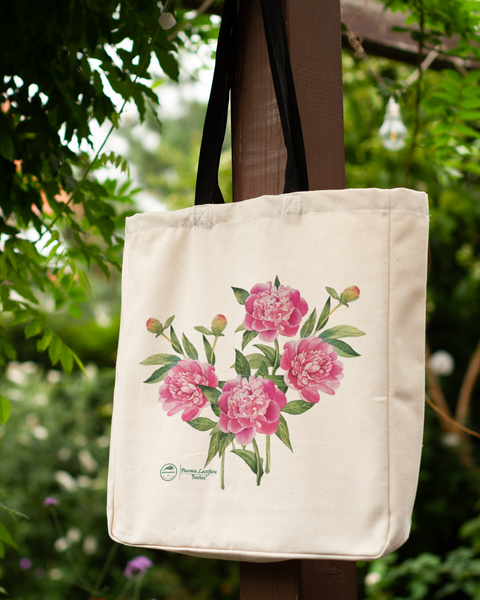 Chinese peony 'Sorbet' — premium cotton bag