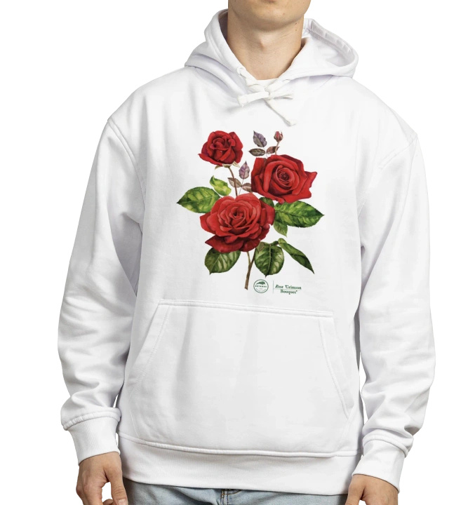 Rose 'Crimson Bouquet' — hoodie