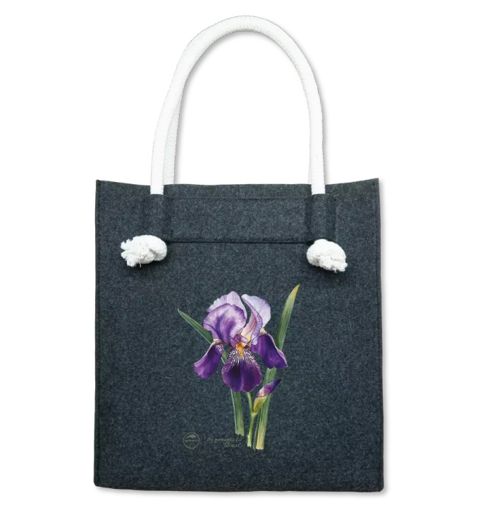 Bearded iris 'Alcazar' — premium felt bag