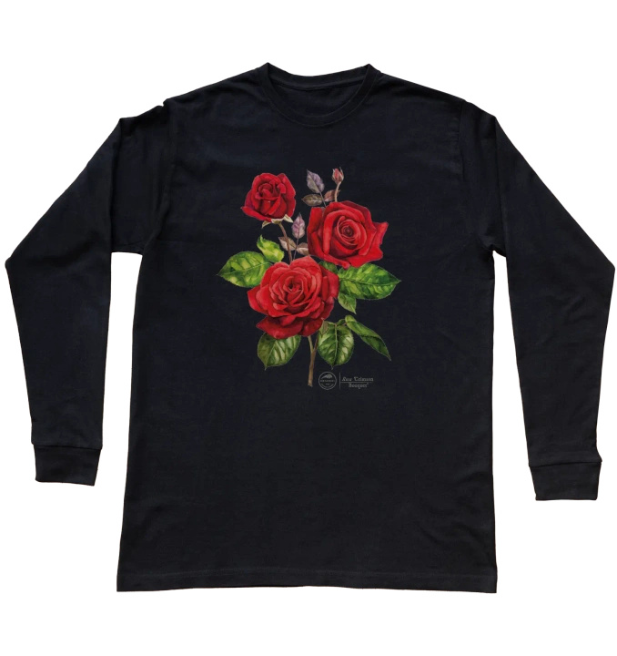 Rose 'Crimson Bouquet' — long sleeve t-shirt
