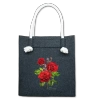 Rose 'Crimson Bouquet' — felt bag