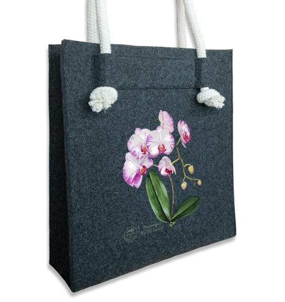 Orchid phalaenopsis — premium felt bag