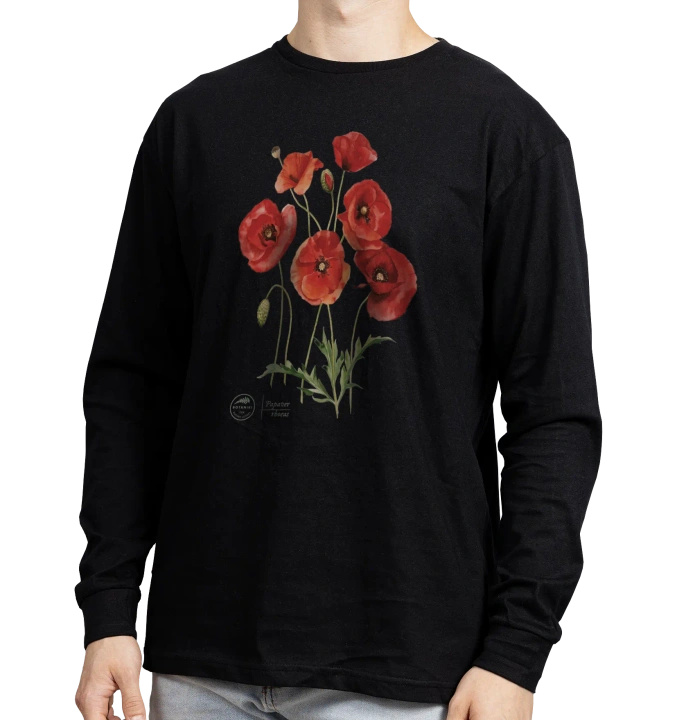 Common poppies — long sleeve t-shirt