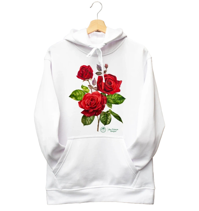 Rose 'Crimson Bouquet' — hoodie