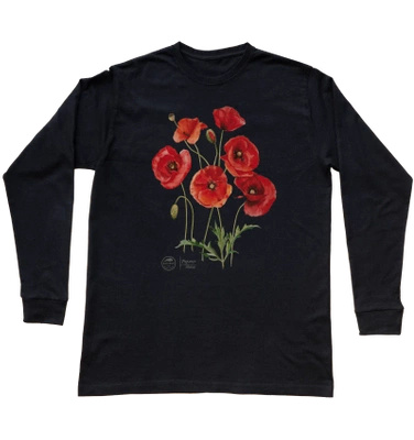 Common poppies — long sleeve t-shirt