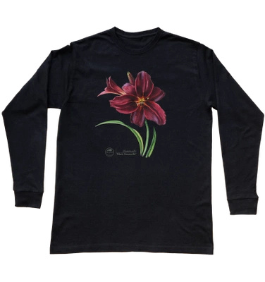 Black Emanuelle daylilies — long sleeve t-shirt